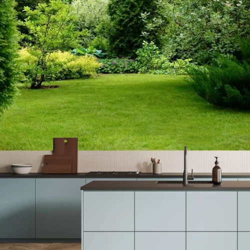 Fotobehang Gras in de tuin