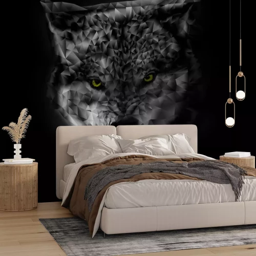 Sticker Wolf polygoon geometrisch