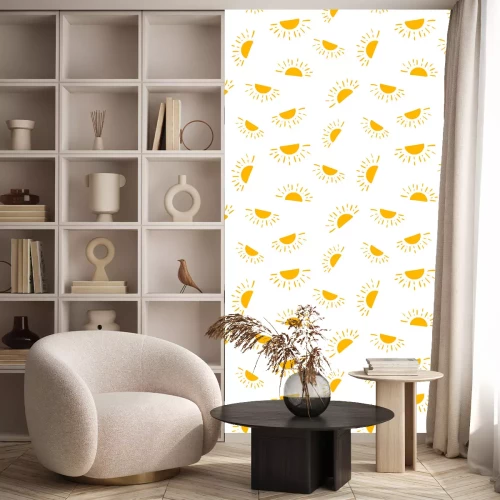 Behang De zon achter de horizon