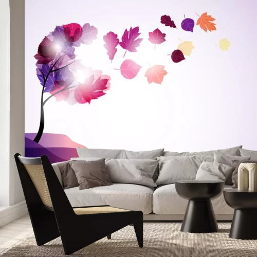 Sticker valentijn boom, abstracte achtergrond