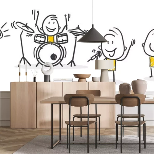 Sticker Strichfiguren / Strichmännchen: Musik, Musiker, Konzert. (Nummer 256)