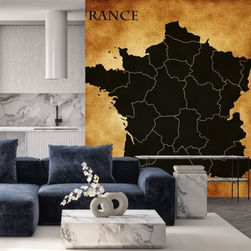 Sticker Frankrijk kaart met regio's