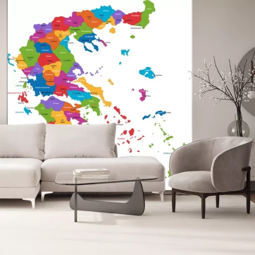 Sticker Kaart van de administratieve afdelingen van Griekenland