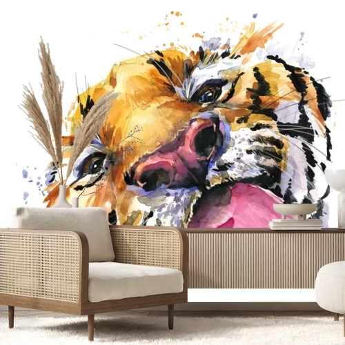 Sticker Tijger gezicht