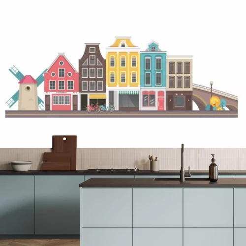 Sticker vector stad Amsterdam