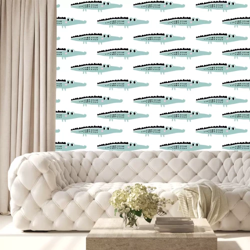 Behang Sprookjesachtige krokodillen