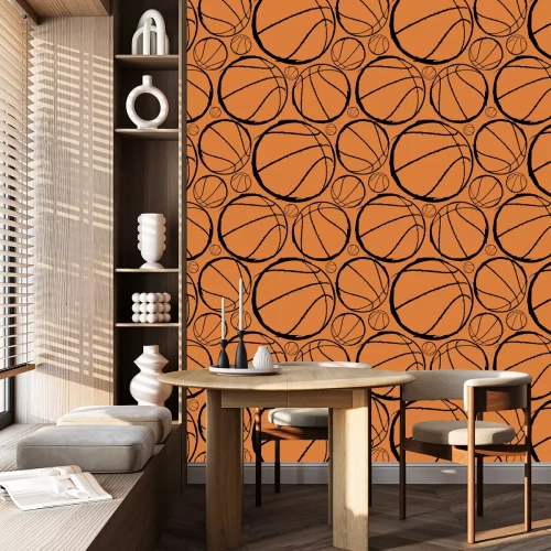 Behang Basketbal naadloze patroon