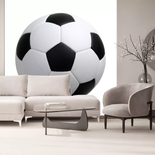 Sticker Voetbal op een witte achtergrond