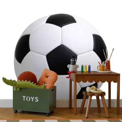 Sticker Voetbal op een witte achtergrond