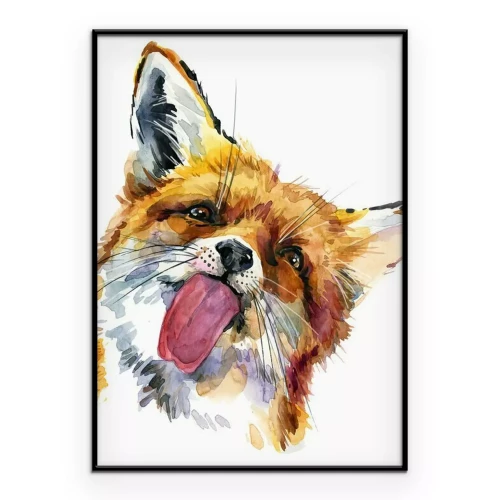 Poster Fox likt het scherm