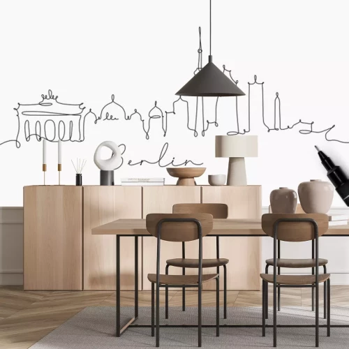 Sticker Penlijn silhouet berlijn