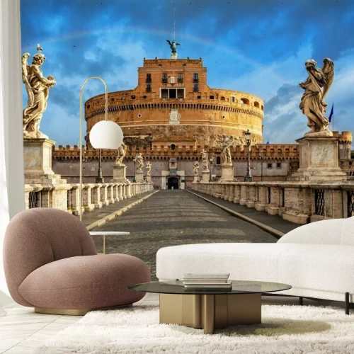 Fotobehang Het kasteel van de Heilige Engel in Rome