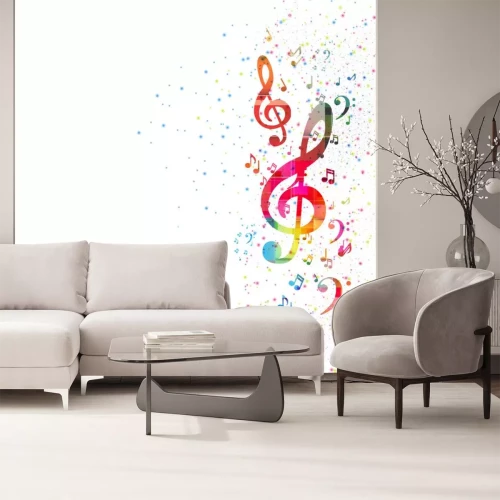 Sticker muziek noot achtergrond, gemakkelijk bewerkbare