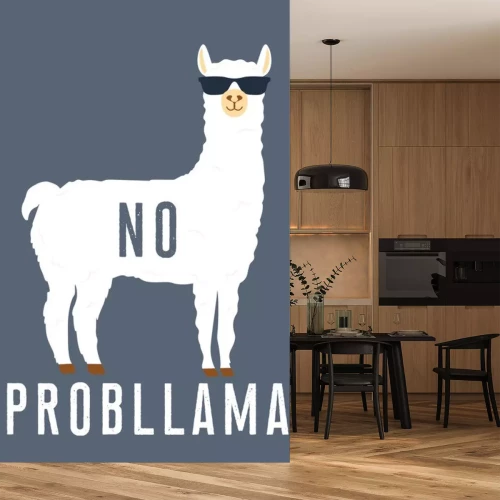 Sticker Geen probla lma motievencitaat