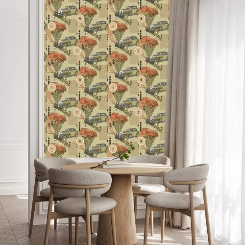 Behang Gegraveerde stijl.