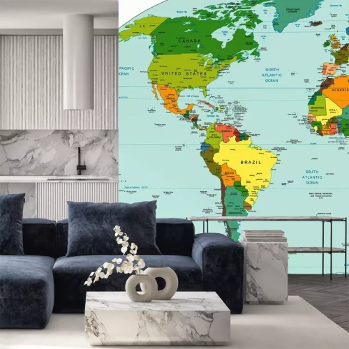 Sticker De aarde kaart continent Amerika