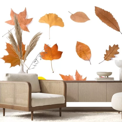 Sticker gedroogde bladeren groep