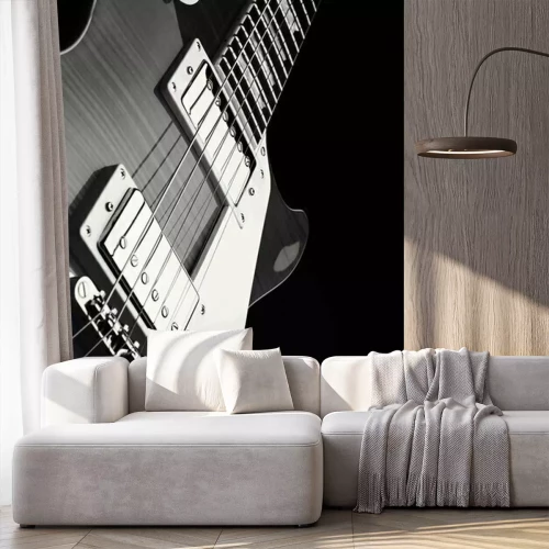 Fotobehang Gitaar in zwart en wit