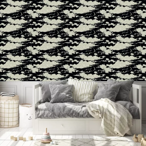 Behang Naadloos wolkenpatroon