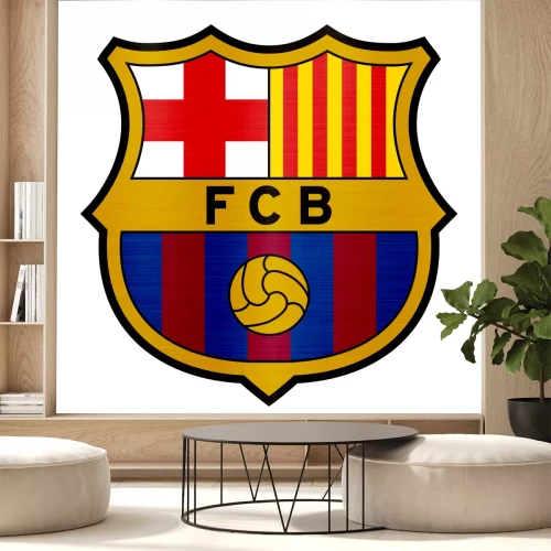 Fotobehang Het embleem van de voetbalclub Barcelona
