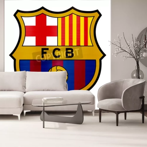 Fotobehang Het embleem van de voetbalclub Barcelona