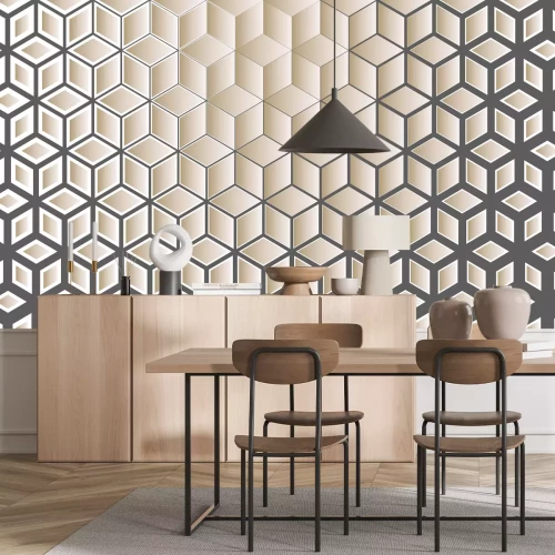 Fotobehang Geometrische ombre-kubussen