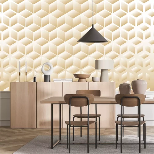 Fotobehang Kubussen in drie dimensies