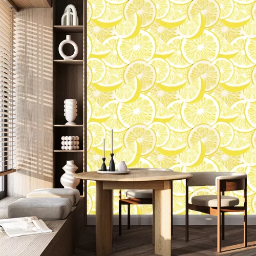 Behang Citroenen in hun schil close-up