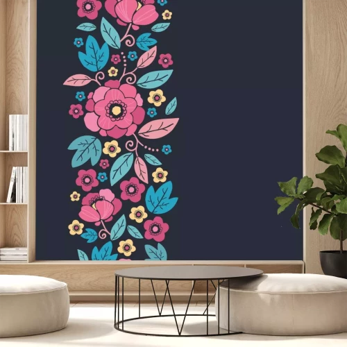 Sticker Kersenbloesems op een donkere achtergrond