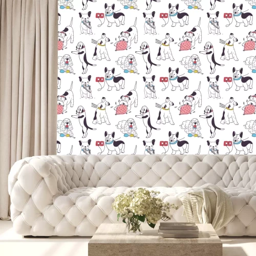 Behang Spelende honden