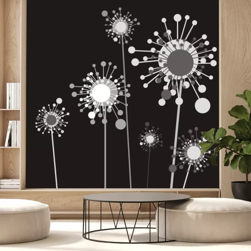 Sticker Bloemen op een moderne afbeelding