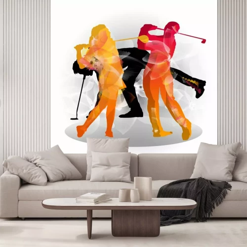 Sticker golf silhouet