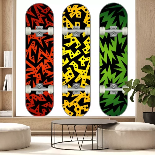 Sticker Drie vector skateboard kleurrijke ontwerpen