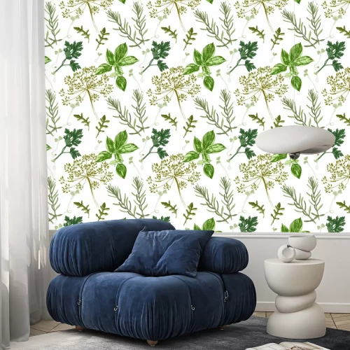 Behang Kruiden rechtstreeks uit de tuin