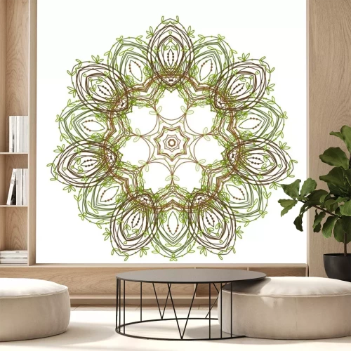 Sticker Groene blad patroon voor uw ontwerp