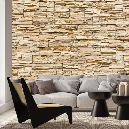 Fotobehang Stenen muurtextuur