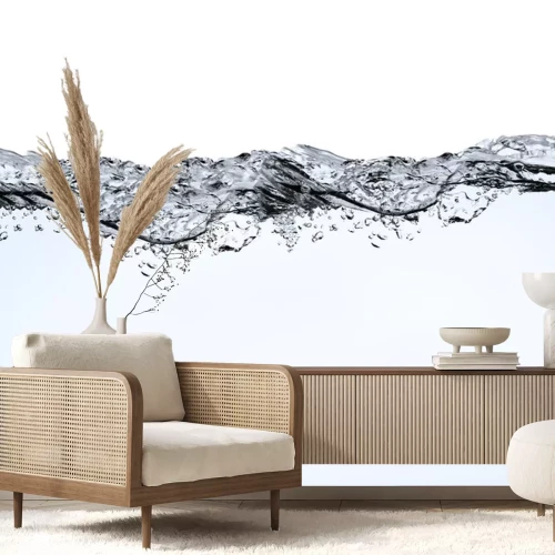 Sticker luchtbellen in het water