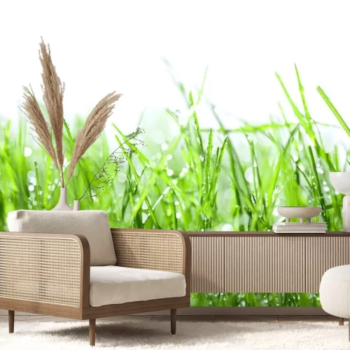 Sticker Groen gras met dalingen