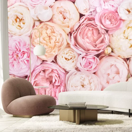 Fotobehang Roze bloemen romantische achtergrond