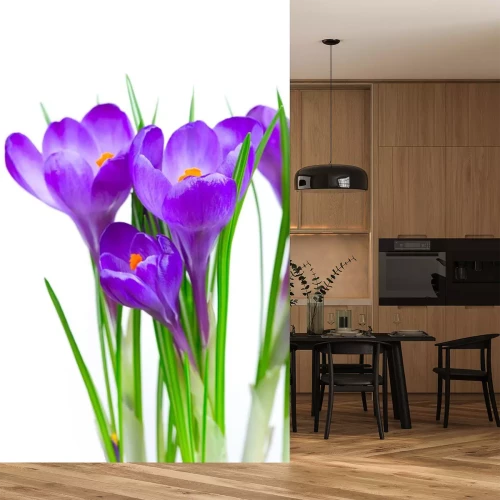 Sticker Violette bloemen 3d