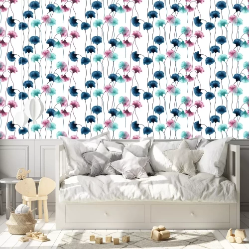 Behang Bloem wijnstokken