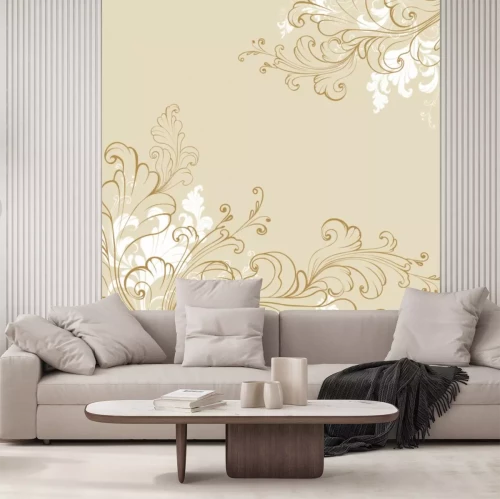 Sticker vintage floral achtergrond