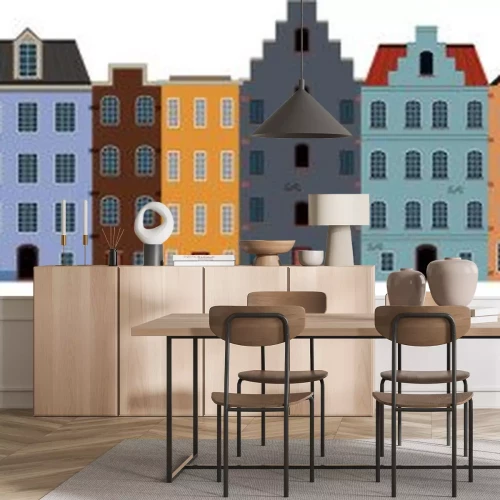 Sticker Een traditioneel Nederlands huis