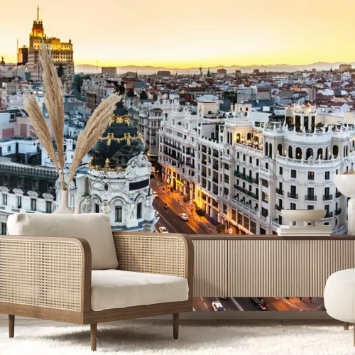 Fotobehang Skyline van Madrid