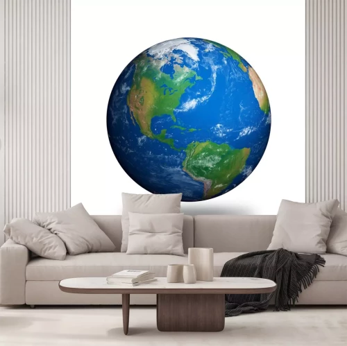 Sticker Planeet aarde realistische kleurrijke afbeeldingen