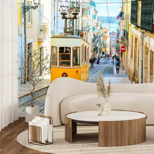 Fotobehang Tram in Lissabon