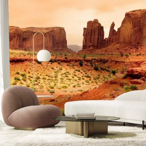 Fotobehang Zicht op de Grand Canyon in 3D