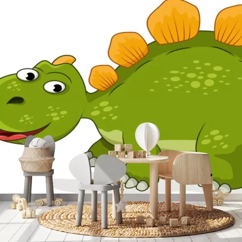 Sticker Groene stegosaurus dinosaurus illustratie voor kinderen