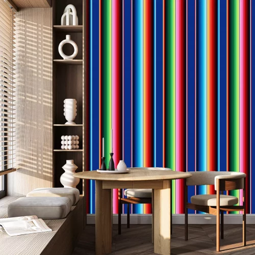 Behang Etnisch mexicaans gestreept patroon