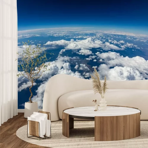 Fotobehang Wolken boven de planeet Aarde